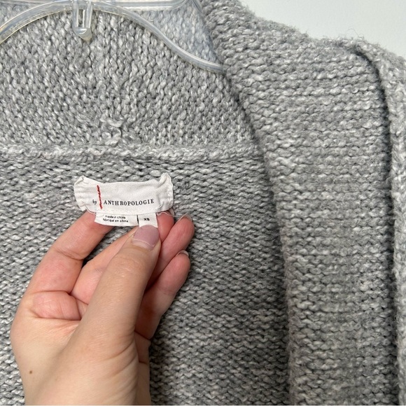 Anthropologie Gray Knit Oversized Cardigan - Picture 5 of 7